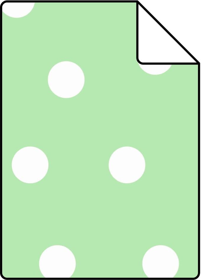 Proefstaal ESTAhome behang stippen groen - 26.5 x 21 cm - 131797-S