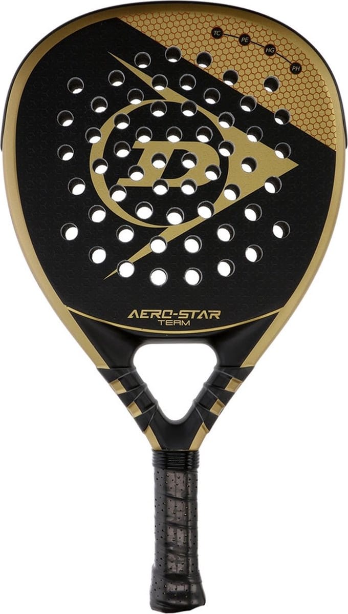 Dunlop- Padelracket- Aero-star Team- Zwart/Goud - 365g