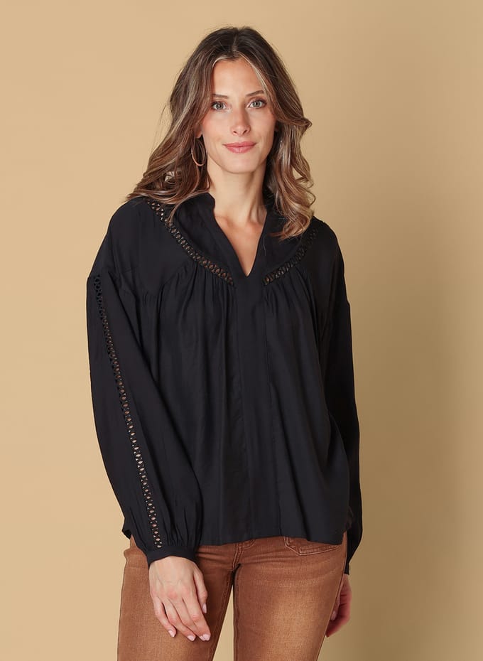 IVY BEAU Soumia Tops - Black - maat 46