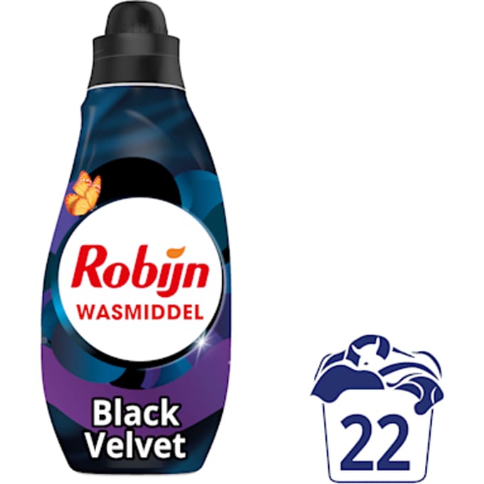 Robijn Klein & Krachtig Wasmiddel Black Velvet 22 Wasbeurten 665 ml