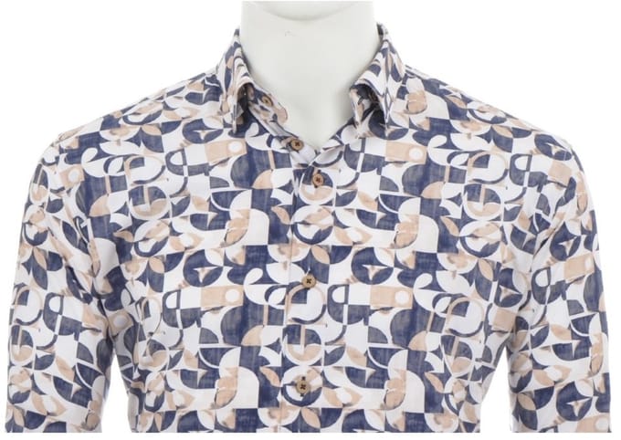 Eden Valley modern fit beige print