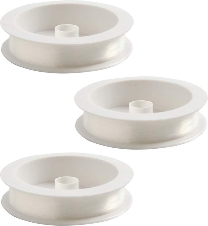 Rayher Nylon hobby draad - 3x - transparant - 0,25 mm x 100 meter - visdraad - knutseldraad/ophangdraad
