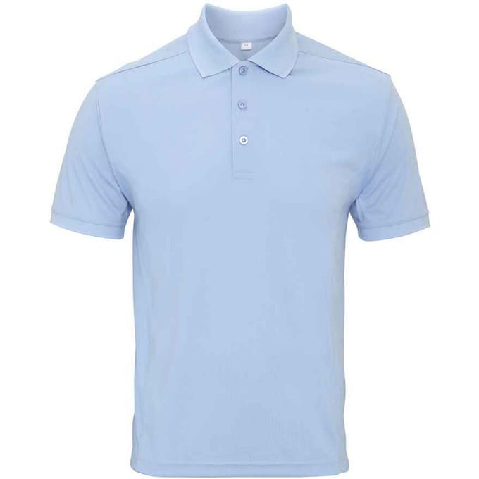 Premier Heren Coolchecker Pique Poloshirt (Lichtblauw)