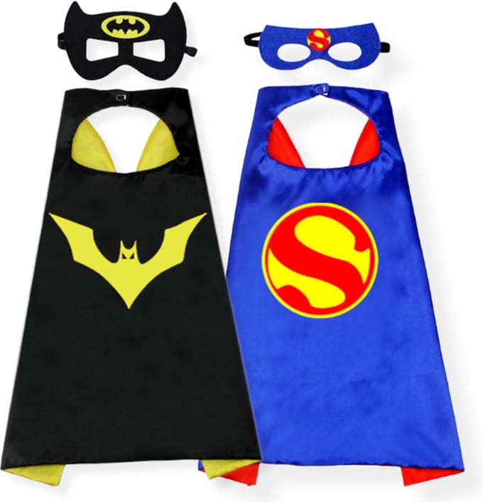 Jobber Toys - Superman & Batman Cape - Superhelden Verkleedkleding