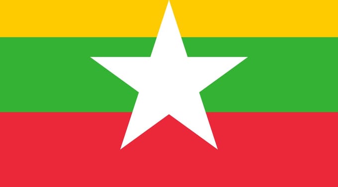 Vlag Myanmar 70x100cm