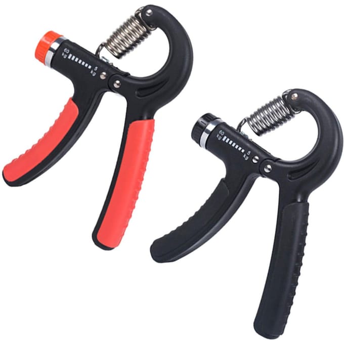 2 STUKS Verstelbare Zware Knijper Spier Pols Revalidatie Training Expander Vingerknijpers black