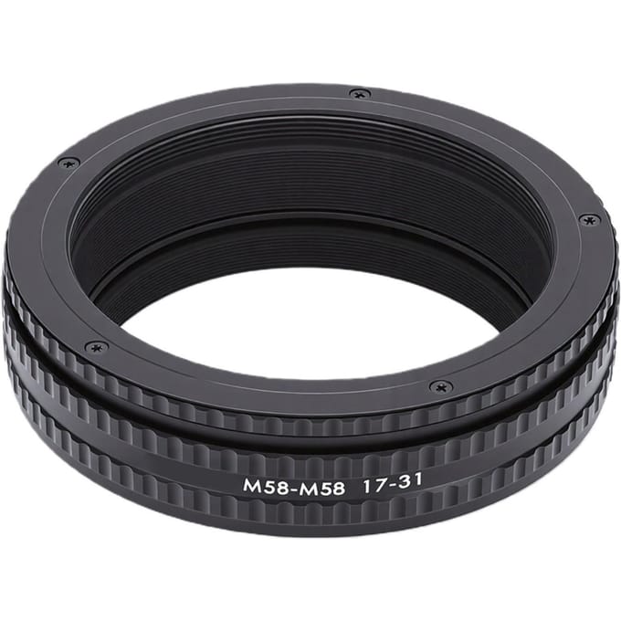 Focusing Helicoid Adapter M58 17 31mm Verstelbare Focusing Helicoid Buis Macro Verlengbuis Adapter Converter Connector black