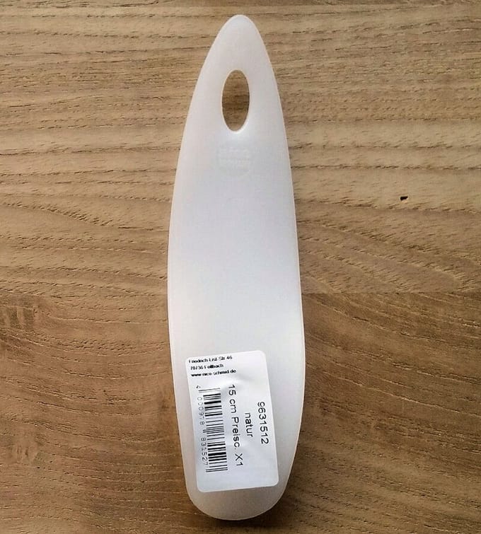 Ergonomische kunststof schoenlepel - diverse kleuren 15cm lang - Wit