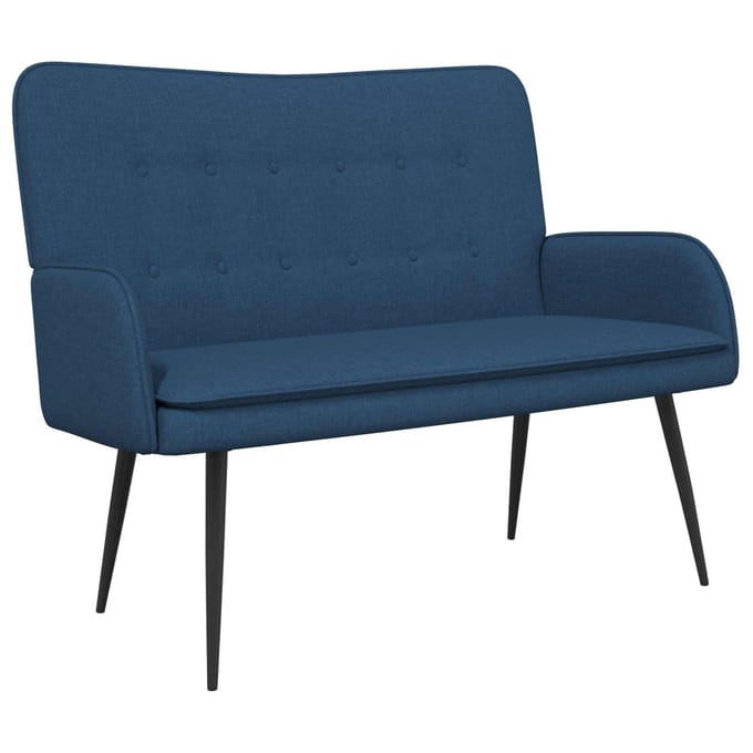 vidaXL - 2-Zits - Sofa - Blauw - 115 - x - 61 - x - 87 - cm - Stof