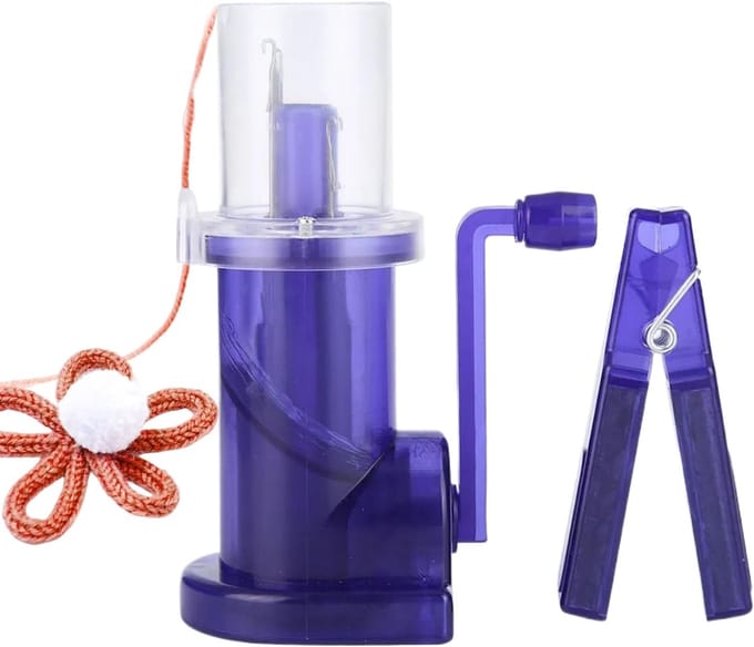 Handbreimachine - Breimolen - Creatieve projecten - Eenvoudig zwengelbediend - 138 cm - Lila