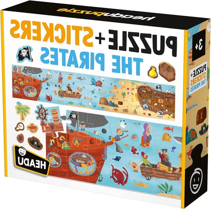 Leer puzzel - Sticker puzzel - Kindermotoriek oefenen - Meer dan 100 stickers - 63 x 28 cm - Multicolor