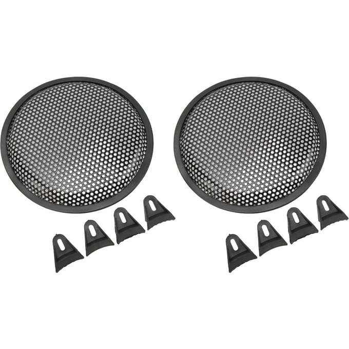 2 Pièces Cache Grille de Haut-Parleur 8 Pouces Voiture Camping-car Métal Fer Noir Cache Grille Maille Subwoofer gray