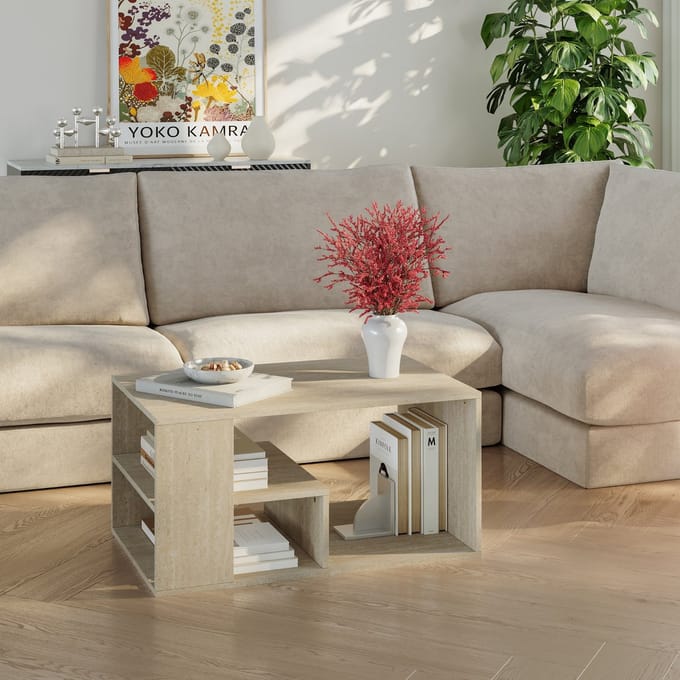 Salontafel Antaa 80x50x40 cm travertin [en.casa]