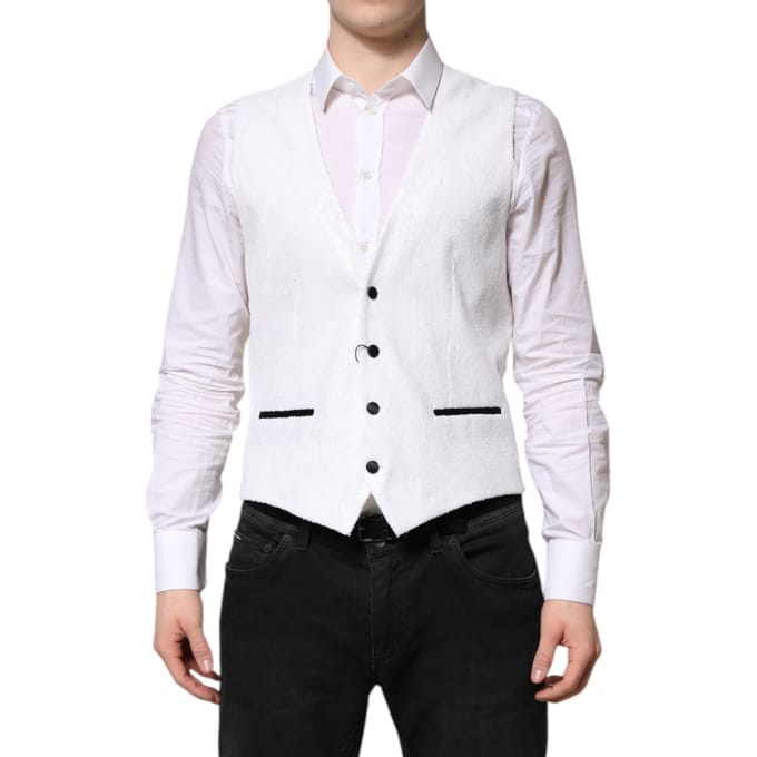 Pailletten Witte Vest