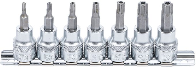 BGS Dopsleutelbitset | 10 mm (3/8"") | T-profiel (voor Torx) met boring T15 - T50 | 7-dlg 9341