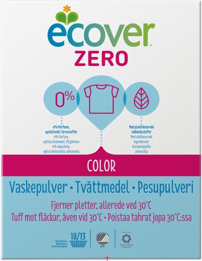 Ecover - ZERO - Color - Waspoeder - 750g - 13 tot 18 Wasbeurten