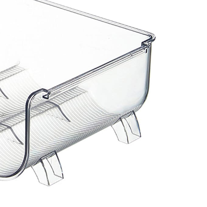 Waterfles Organizer Stapelbaar Transparant 3 Sleuven Bureau Waterfles Houder Rek voor Keuken white