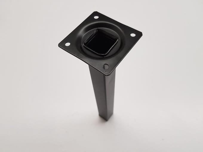 meubelpoot vierkant 25cm zwart