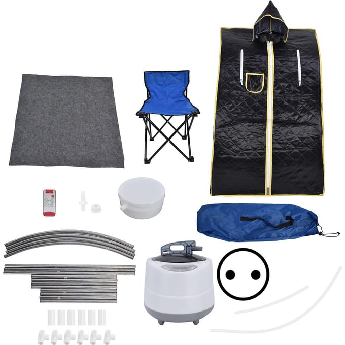 2.0L 1000W Draagbare Sauna 9 Versnellingen Duurzaam Afstandsbediening Multifunctioneel Mini Home Sauna BoxUS Stekker black