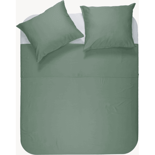 Primaviera DeLuxe Dekbedovertrek Uni Bamboe Groen - Tweepersoons 200 x 200/220 cm + 2 kussenslopen