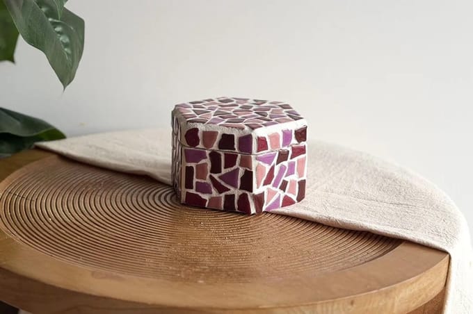 LC DIY Set- Sieraden Kist Mozaïek Roze