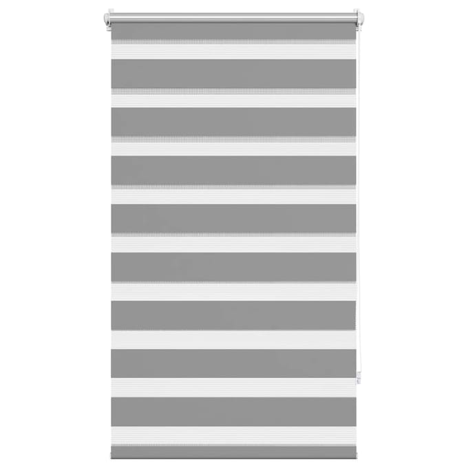 vidaXL - Zebra - rolgordijn - 70,9 - x - 120 - cm - stofbreedte - 66,7 - cm - grijs