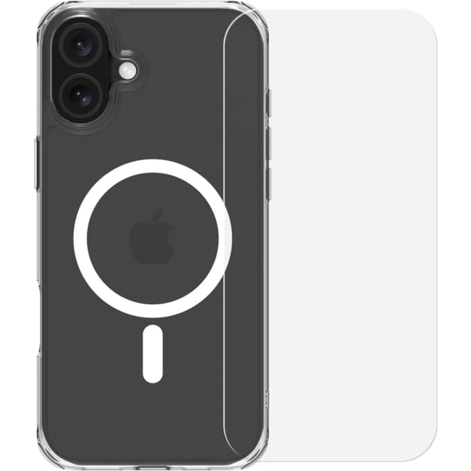 BlueBuilt Protective Back Cover met MagSafe iPhone 16 Plus + Screenprotector Glas