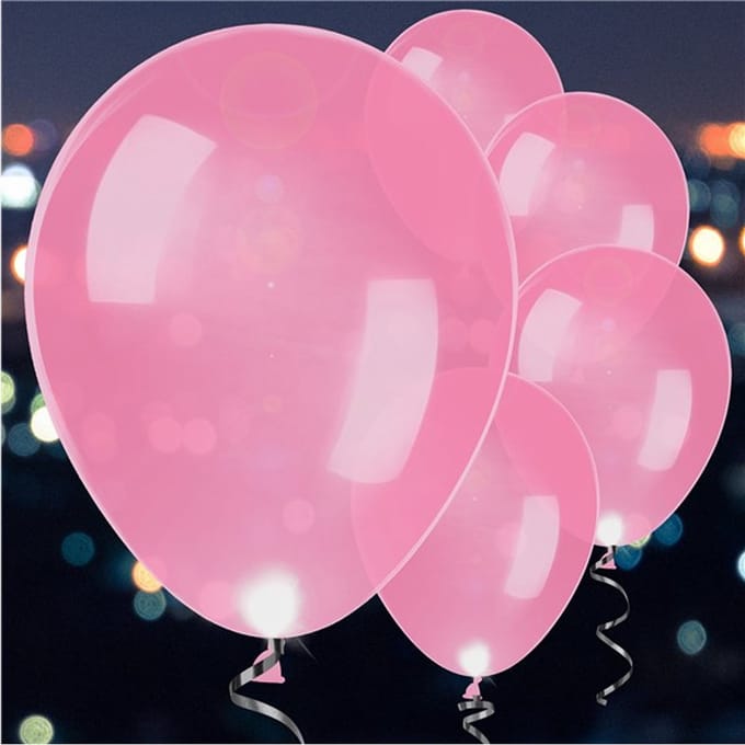 Balloominate Ballonnen Met Led-verlichting 28 Cm 5 Stuks Roze