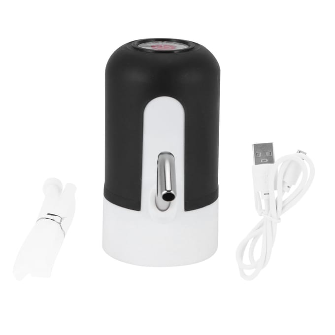 Waterfles Pomp USB Opladen Elektrische Drinkwater Dispenser Kit voor Huis KantoorZwart black