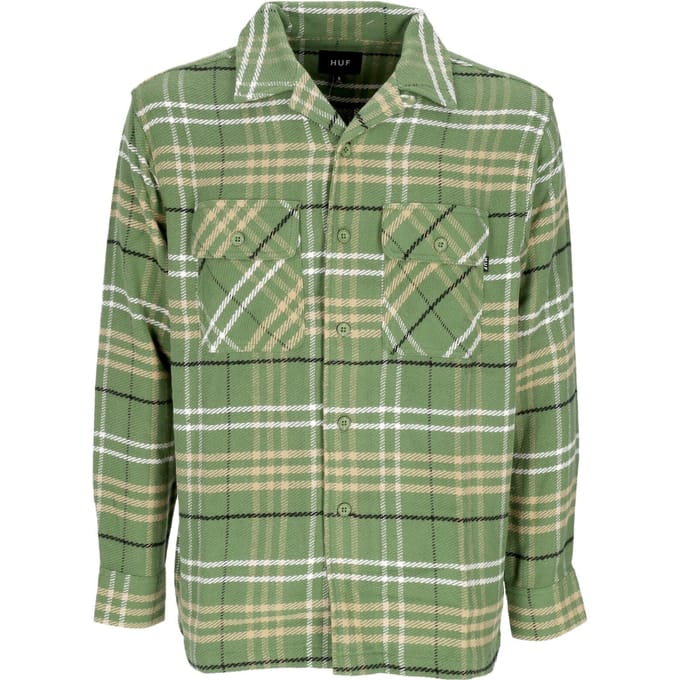 Westridge geweven overhemd Avocado herenshirt met lange mouwen