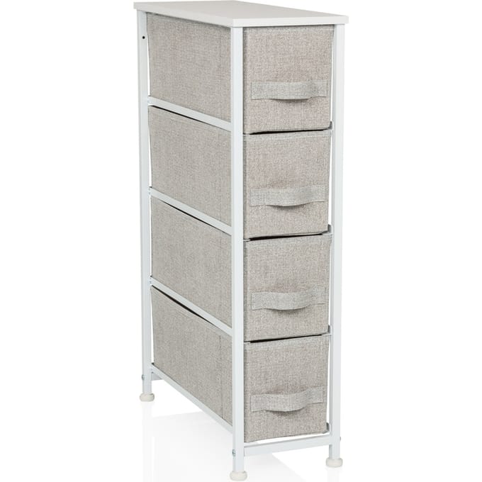Kast FOLDRESS S 20x48x75cm 4 vakken grijs hjh LIVING