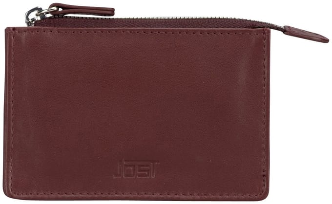 JOST Leren sleutelgeval kaarthouder Arva Card & Key Wallet Wine wijnrood