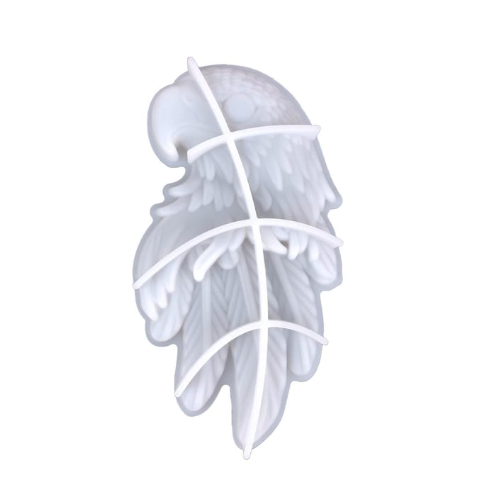 Moule en Silicone semi-solide à trois plumes d'aigle, bricolage créatif, moules d'égouttement de bureau, décoration de la maison, outils de fabrication artisanale blanc