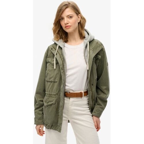 Damesjack met capuchon Superdry Military