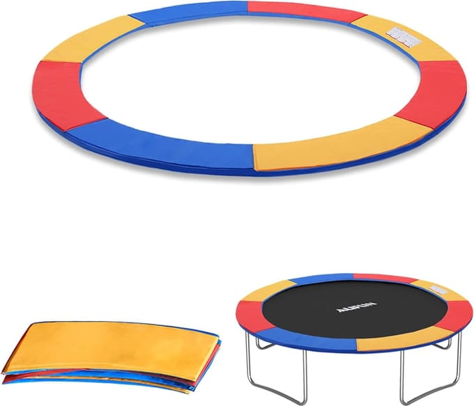 Trampoline Randafdekking - Veerafdekking Veiligheidsmat - Veilig Springen - UV-bestendig Scheurvast - Diameter 305 cm - Driekleurig