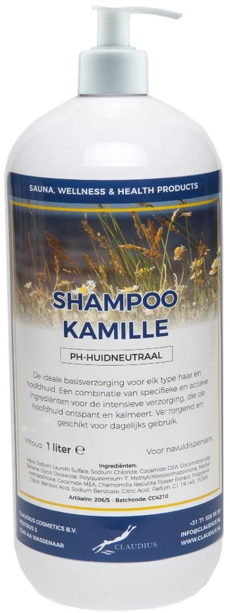 Shampoo Kamille - 1 liter met witte pomp - Haarverzorging