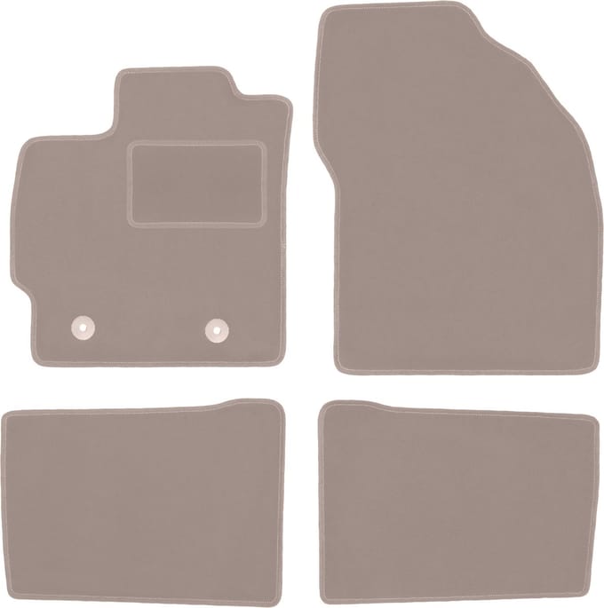 Beige veloursmatten voor: Toyota Prius III hatchback (2009-2011)