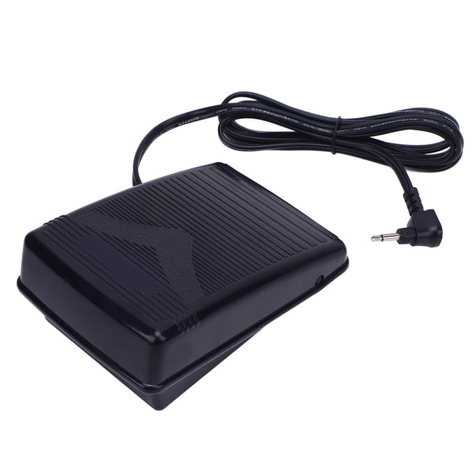 Naaimachinevoetpedaal met snoer C-1036 Zwart Enkel Gats Voetpedaal Vervanging voor 6150 gray