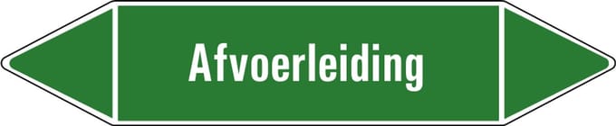 Afvoerleiding leidingmarkering op vel 75 x 17 mm - 8 per vel