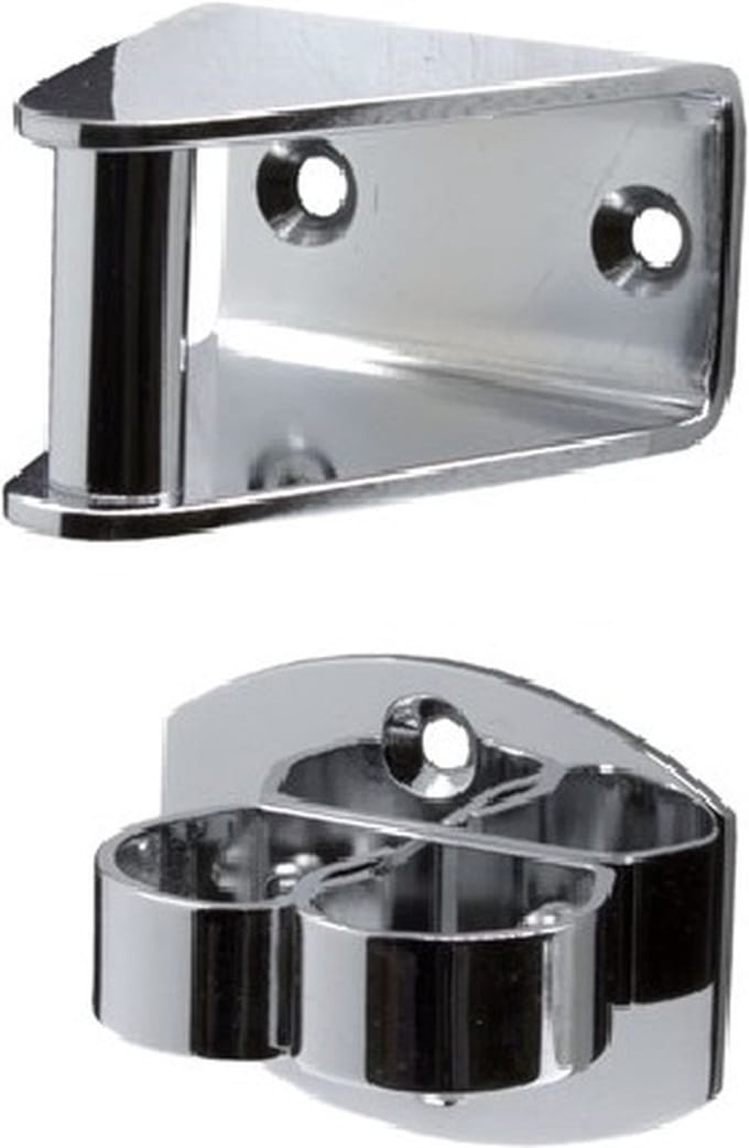 Deurvastzetter - Deurklem - 70mm - Messing gepolijst chroom - S&B - 253001.6