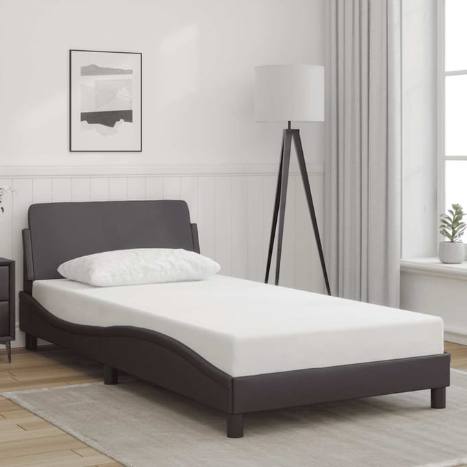 vidaXL - Bedframe - "Dover" - kunstleer - grijs - 100x200 - cm