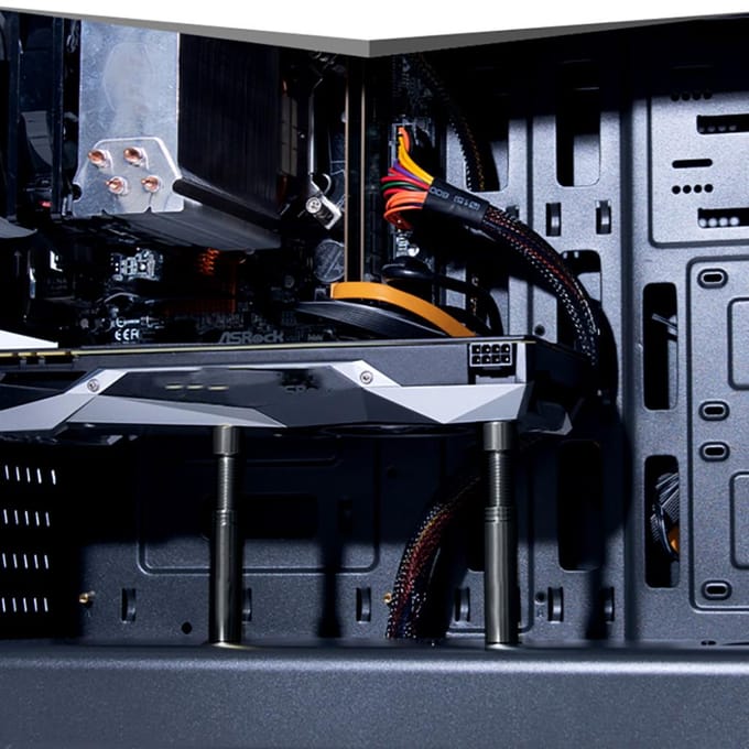 Aluminium in hoogte verstelbare grafische kaart GPU-beugel VGA-houder Telescopische schroef black