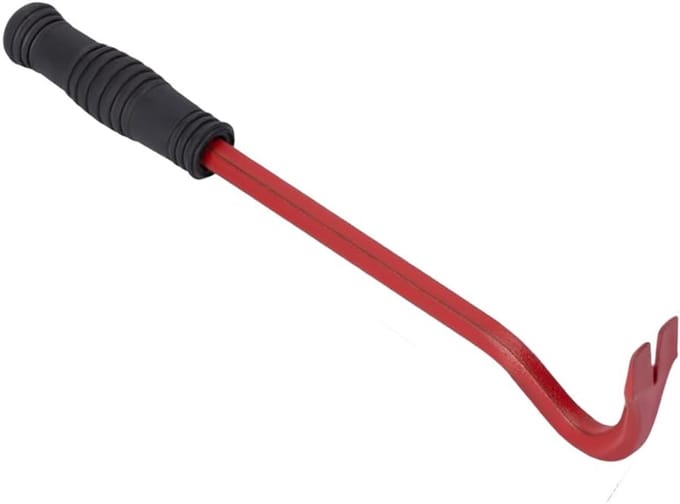 Wrik Bar - Koevoet Staal - Klus Klussen - Y-Head Ontwerp - 30 cm - Rood