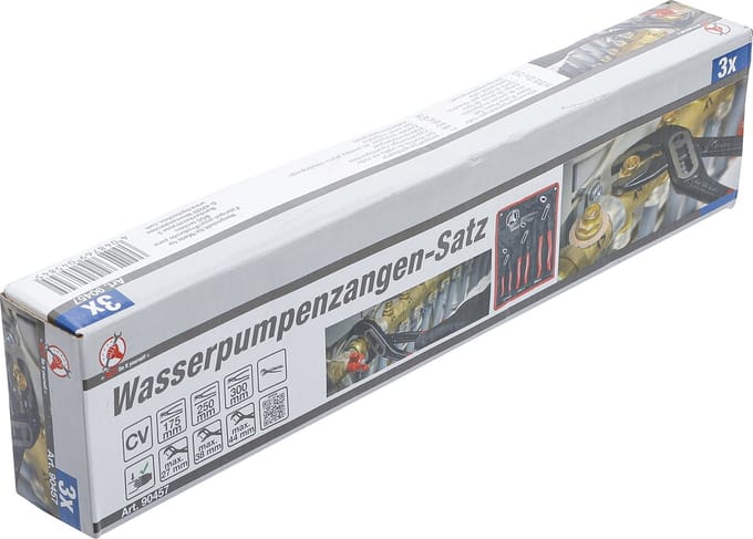 BGS Waterpomptangset 175 / 250 / 300 mm 3 delig