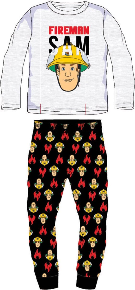 Brandweerman Sam pyjama - maat 92 - Fireman Sam pyjamaset - grijs / zwart