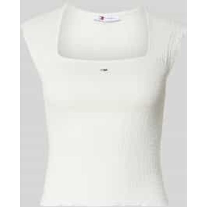 slim fit top met ruche