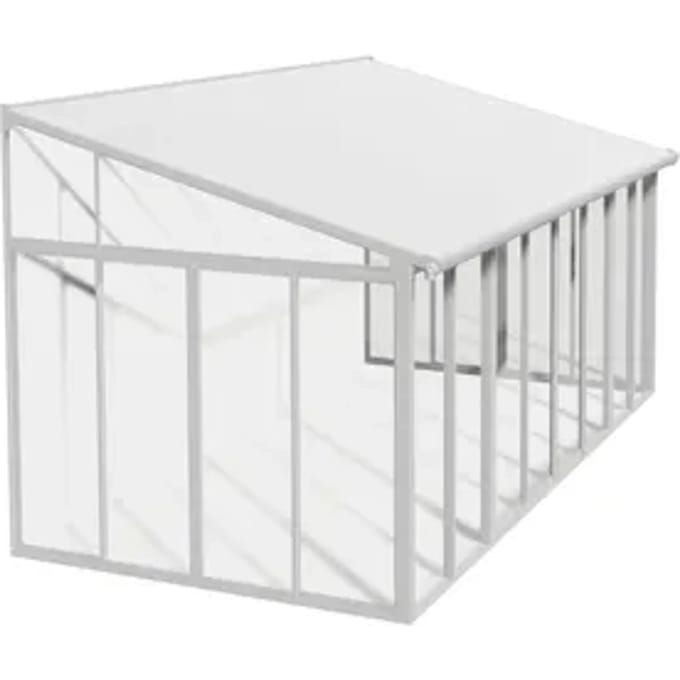 Palram - Canopia Serre, Veranda En Solarium Sanremo - Helder - Wit - 556x294cm