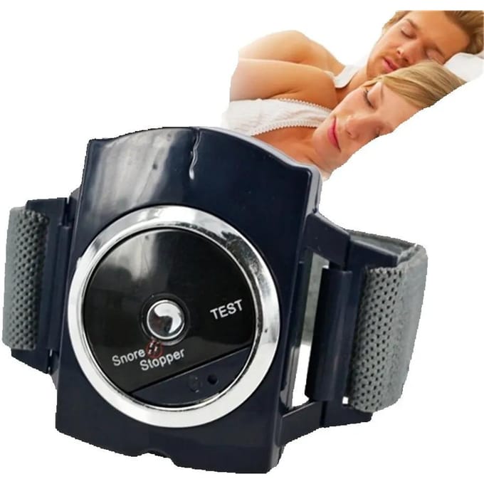 Bracelet Électronique Anti-Ronflement Professionnel Arrêt Automatique Solution de Guérison Garde de Nuit pour le Sommeil Biosenseur black