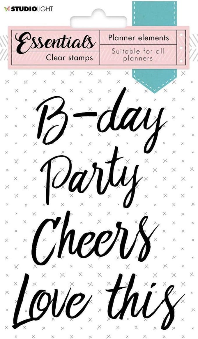 Studio Light Clear stamp - planner essentials - Text party