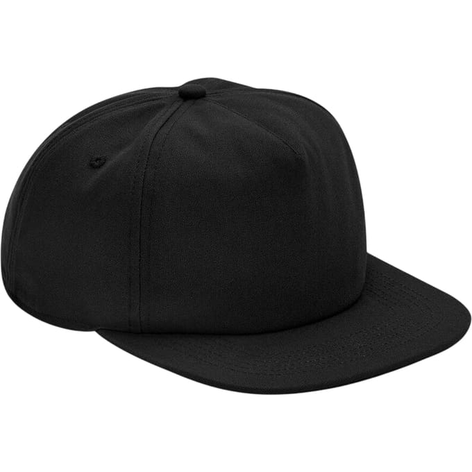 Beechfield 5 Paneel Organic Cotton Unstructured Cap (Zwart)